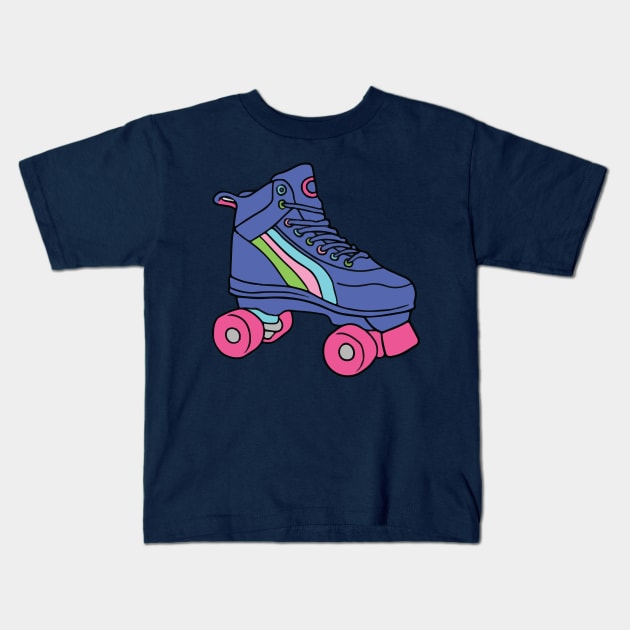 80s Retro Skates Kids T-Shirt by Gustavo Alvaro